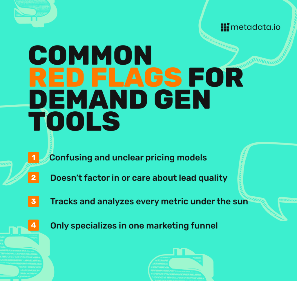 b2b demand generation tools red flags