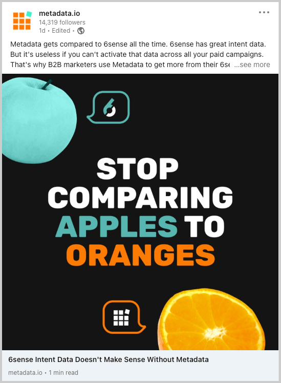 paid ad example b2b demand generation